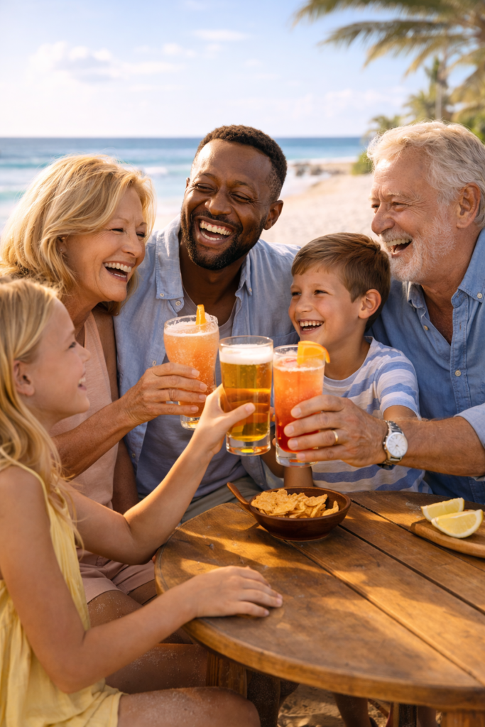 imagen de reencuentro en la playa imagen de reencuentro en la playa