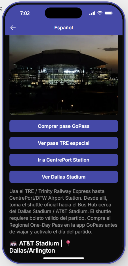 pantalla guia dallas es